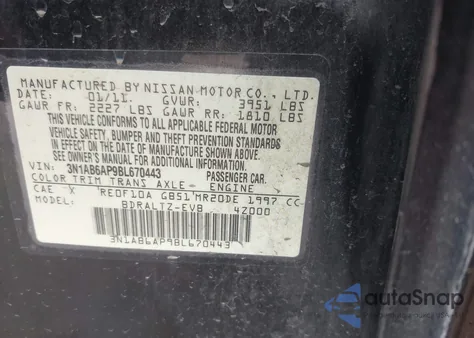 2011 Nissan Sentra 2.0S from USA, damaged, VIN 3N1AB6AP9BL670443
